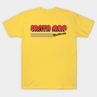 Santa Ana, CA \/\/\/\ Retro Typography Design T-Shirt